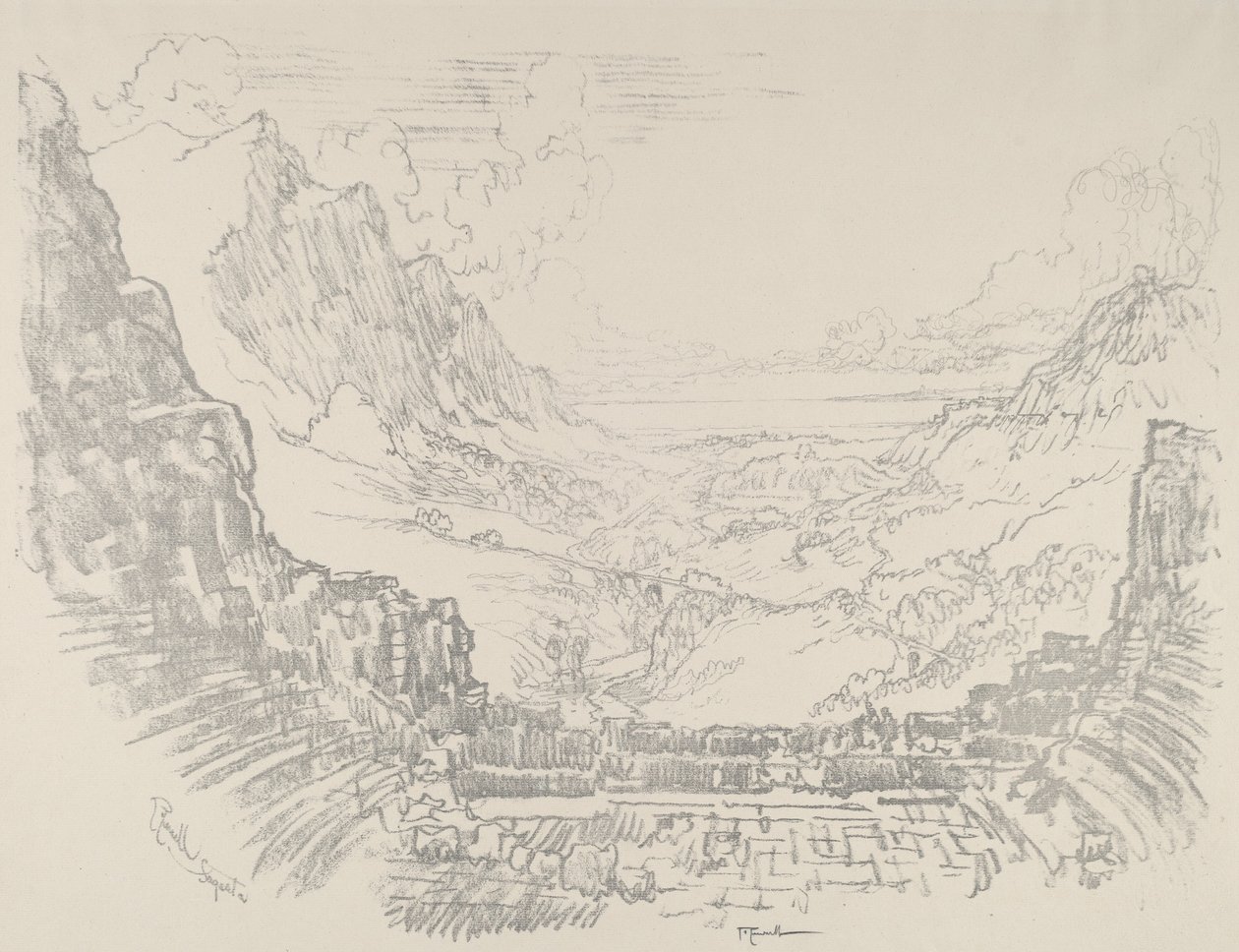 Teatret, Segesta af Joseph Pennell