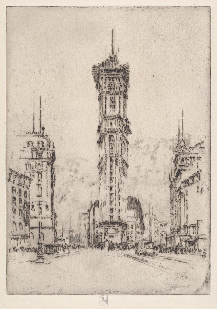 Times Building af Joseph Pennell