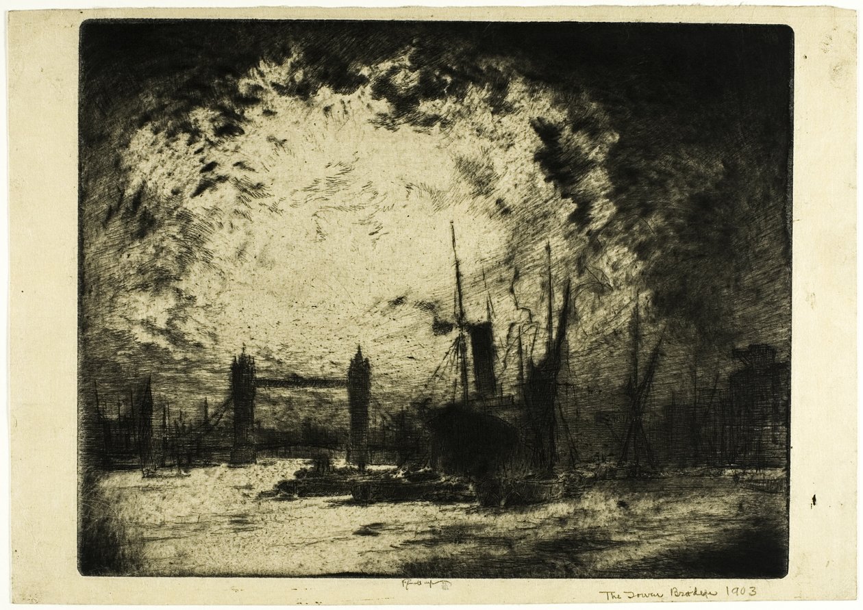Tårnbroen, aften af Joseph Pennell
