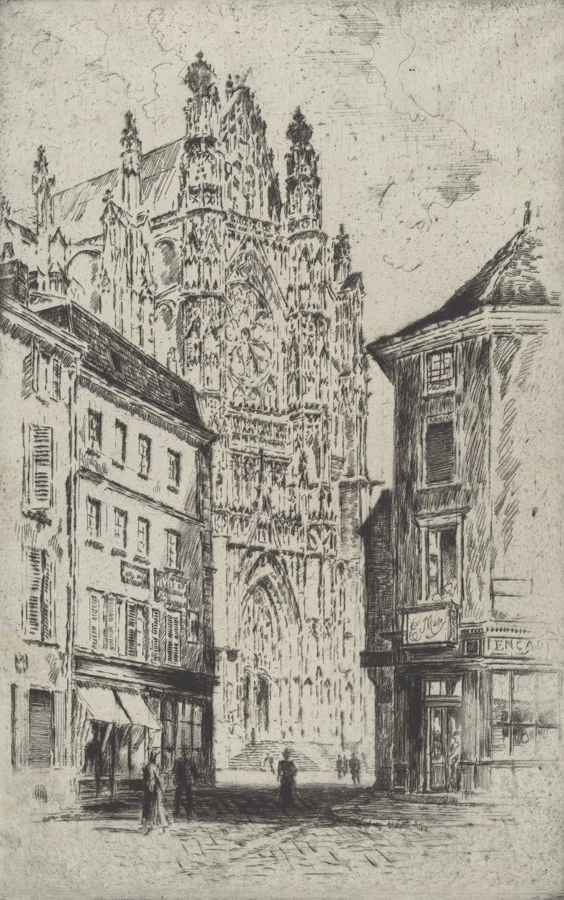 Tværskibet, Beauvais, 1907. af Joseph Pennell