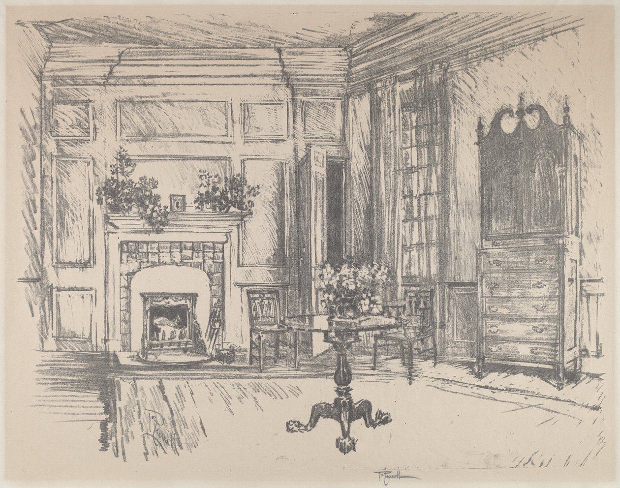 Det øverste værelse, Stenton af Joseph Pennell