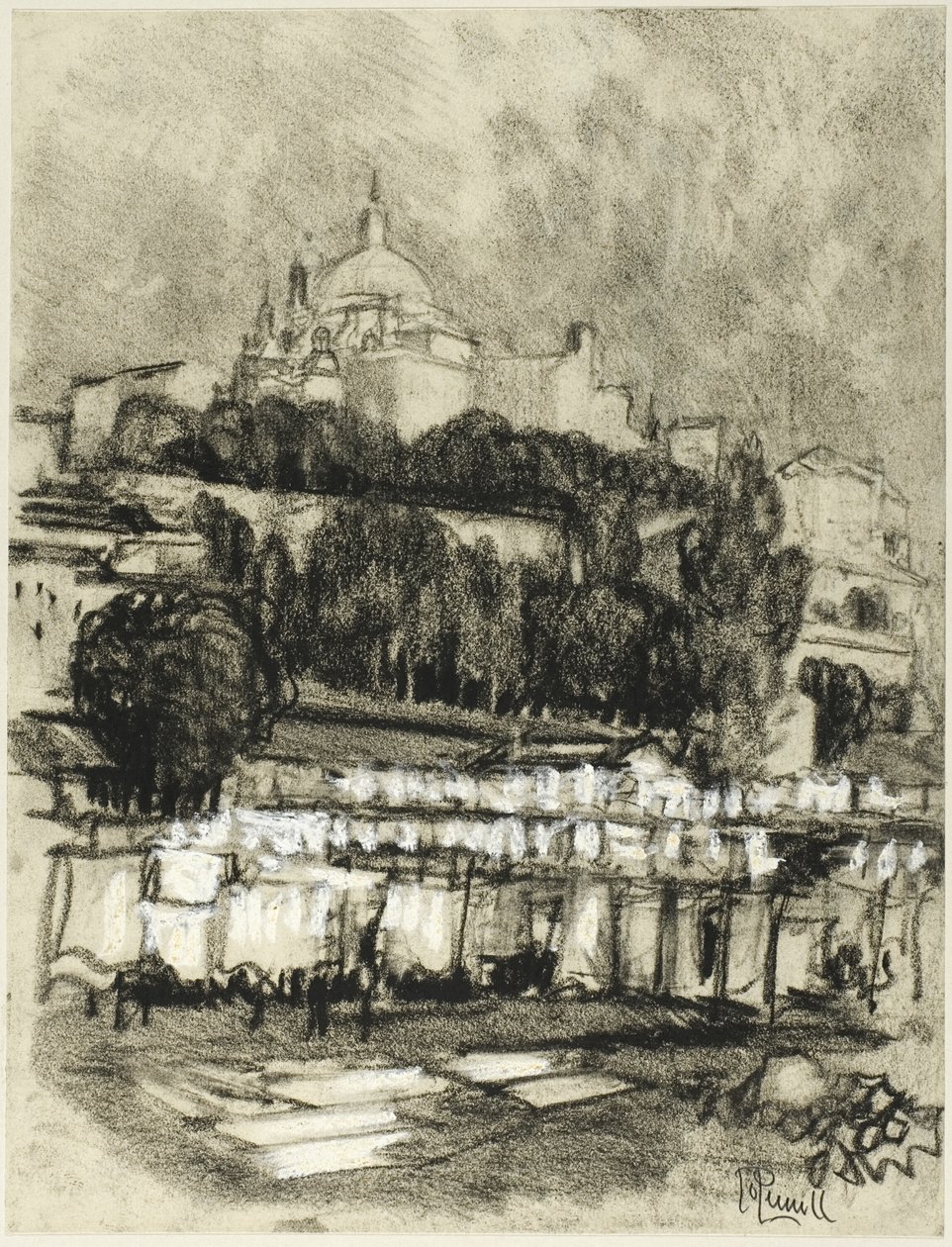 Vaskepladsen i Madrid af Joseph Pennell