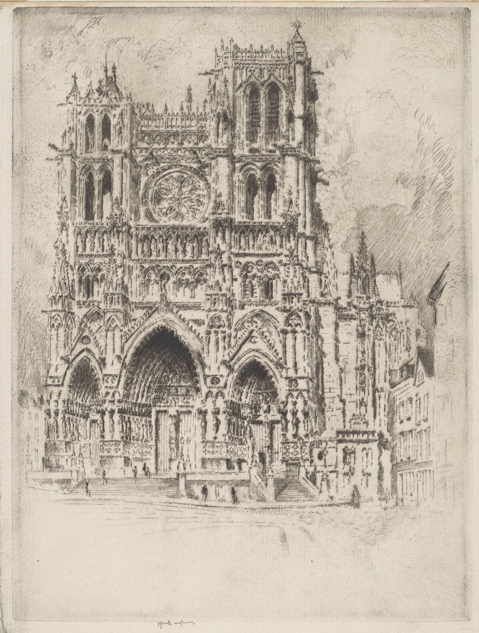 Vestfronten, Amiens af Joseph Pennell