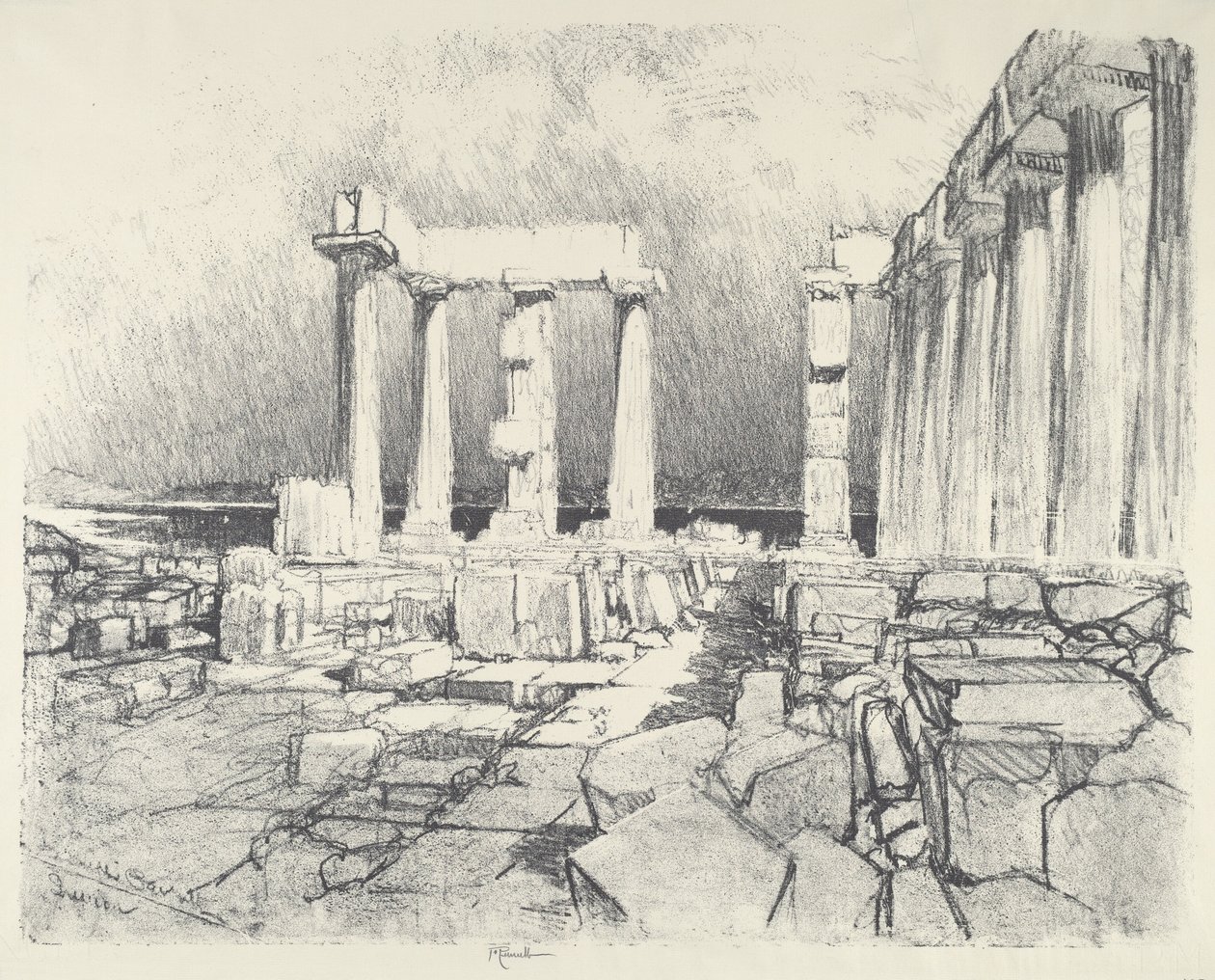 Det vinmørke hav, Sounion af Joseph Pennell