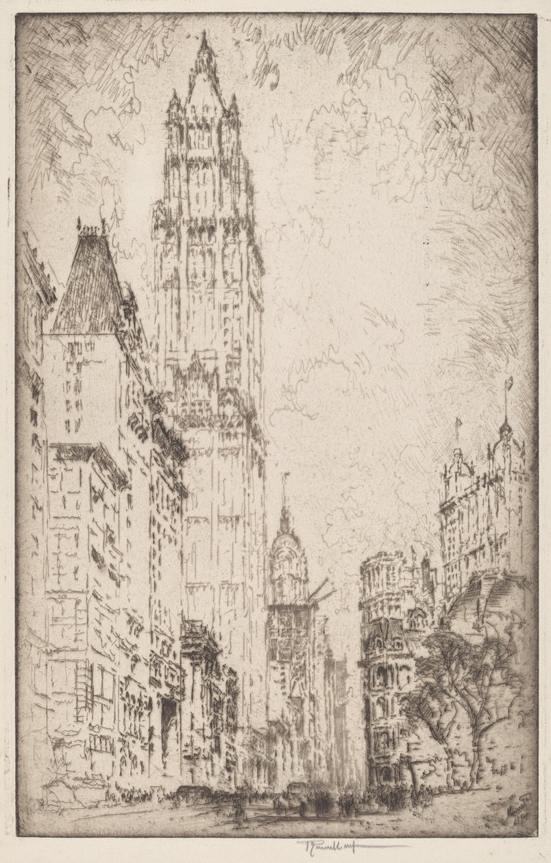 Woolworth-bygningen af Joseph Pennell