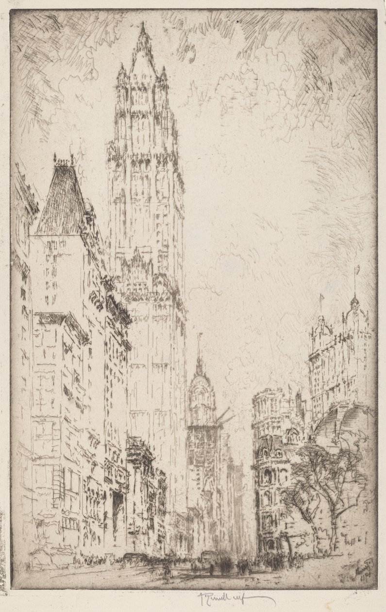 Woolworth-bygningen af Joseph Pennell