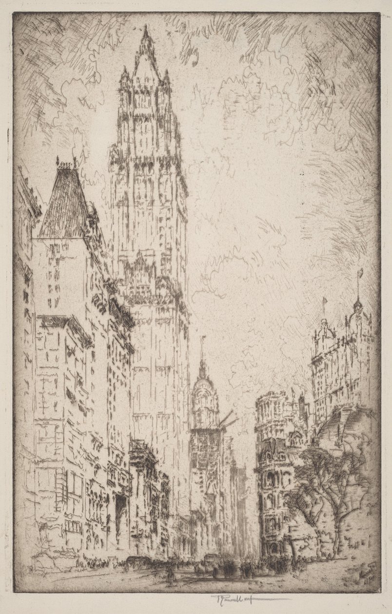 Woolworth-bygningen af Joseph Pennell