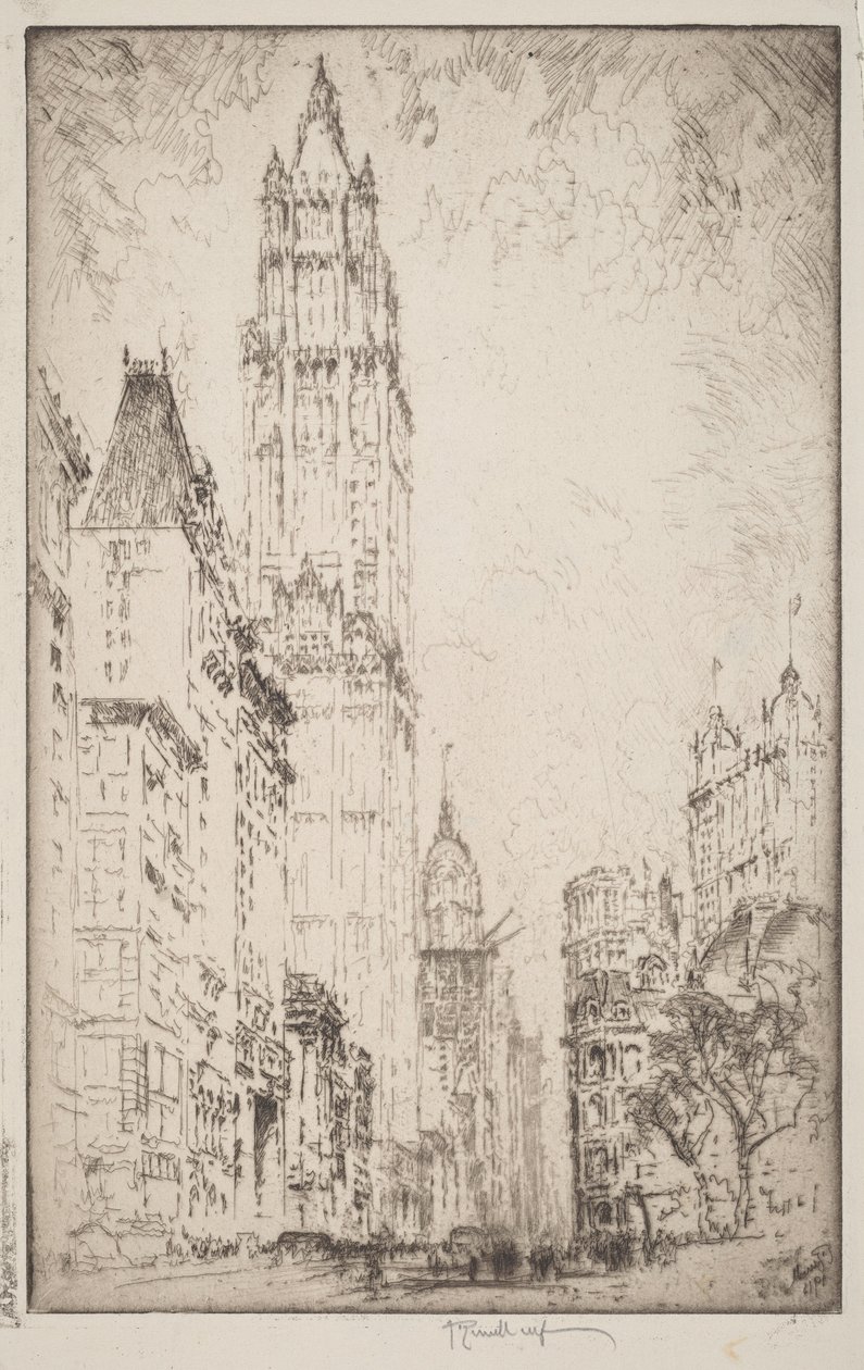 Woolworth-bygningen af Joseph Pennell