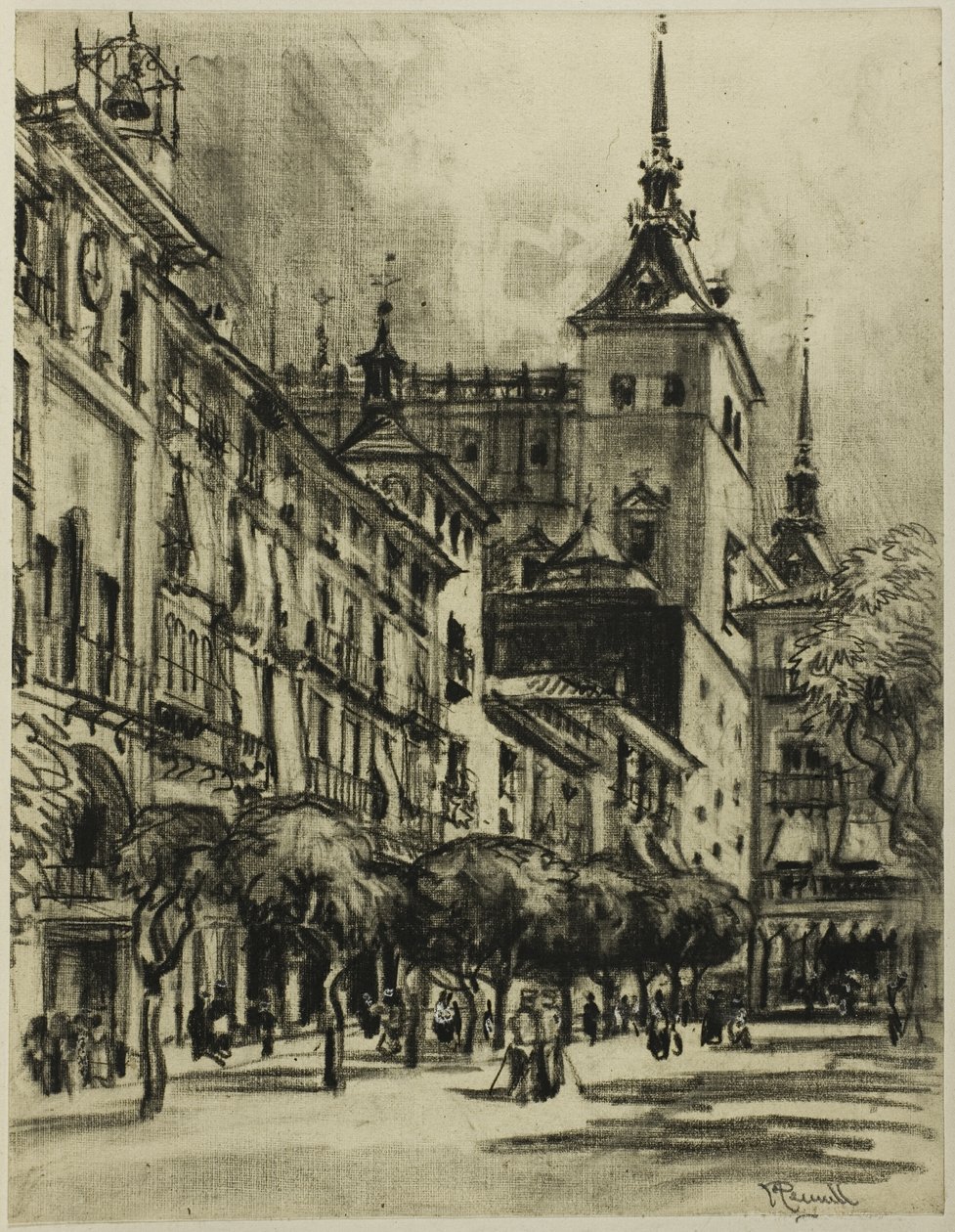 Zocodover, Toledo af Joseph Pennell