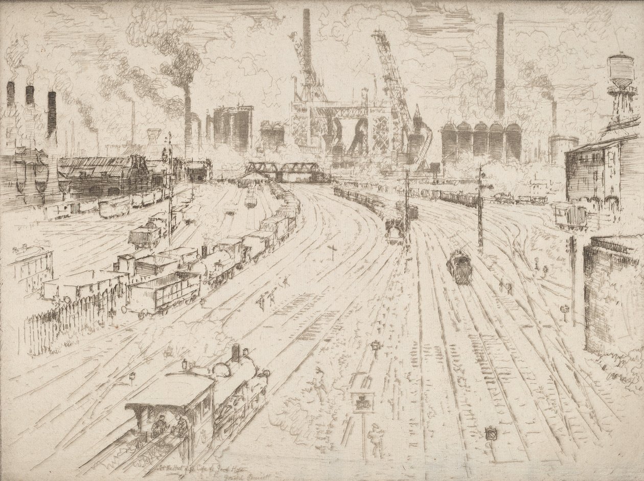 Spor, Oberhausen, 1910. af Joseph Pennell