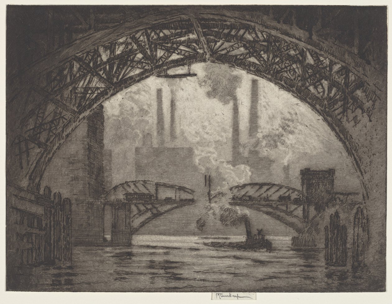 Under broerne, Chicago af Joseph Pennell