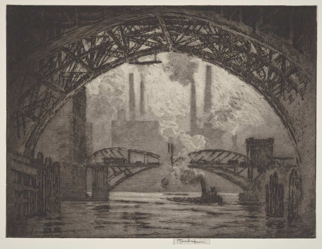 Under broerne, Chicago af Joseph Pennell