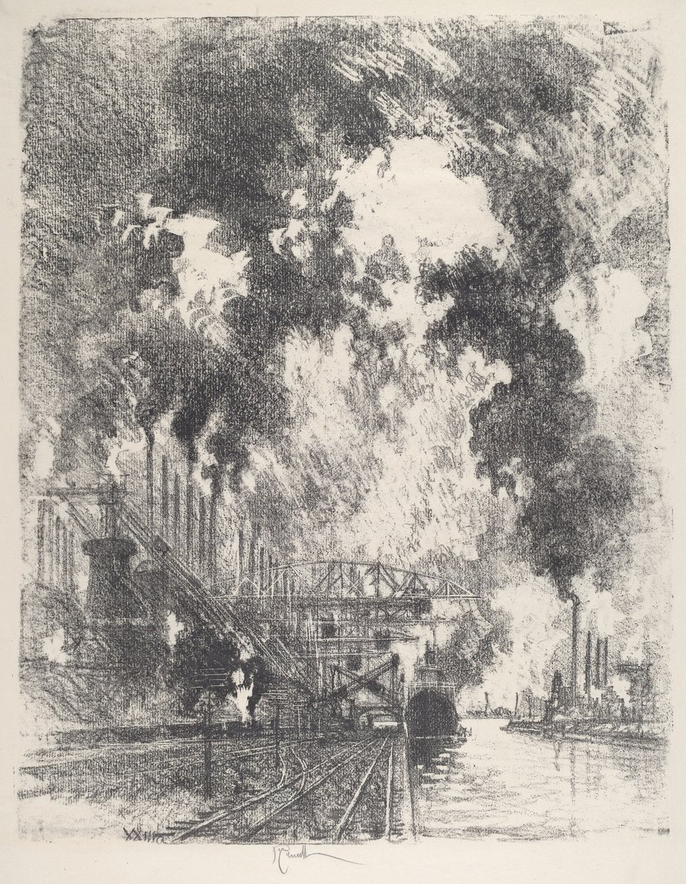 Aflæsning af malm af Joseph Pennell