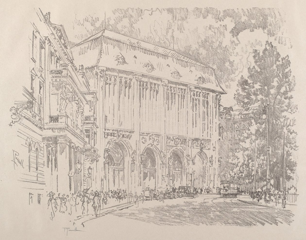 Wertheim, Leipziger Platz, Berlin, 1921. af Joseph Pennell
