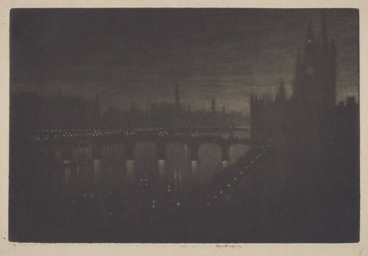 Westminster, aften af Joseph Pennell