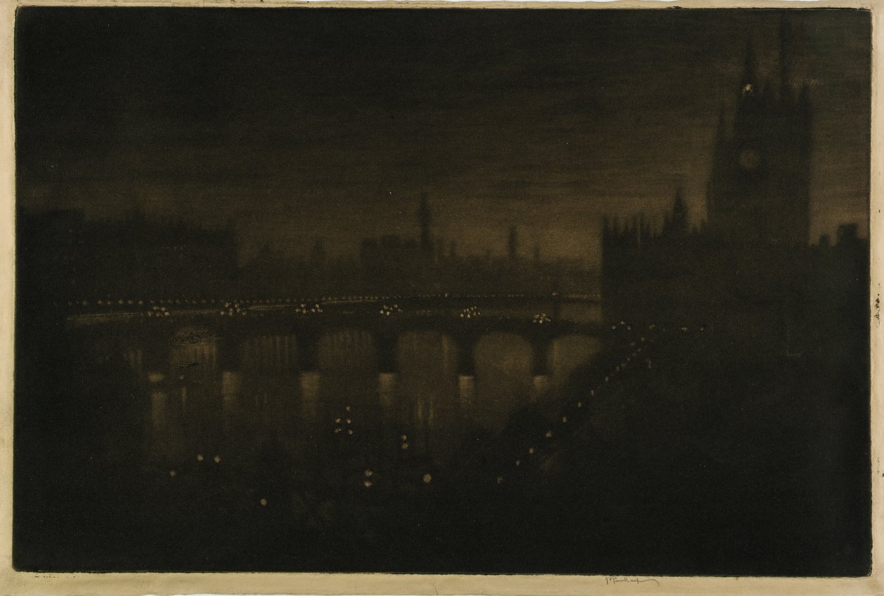 En aften i Westminster – set fra mit ateliervindue af Joseph Pennell