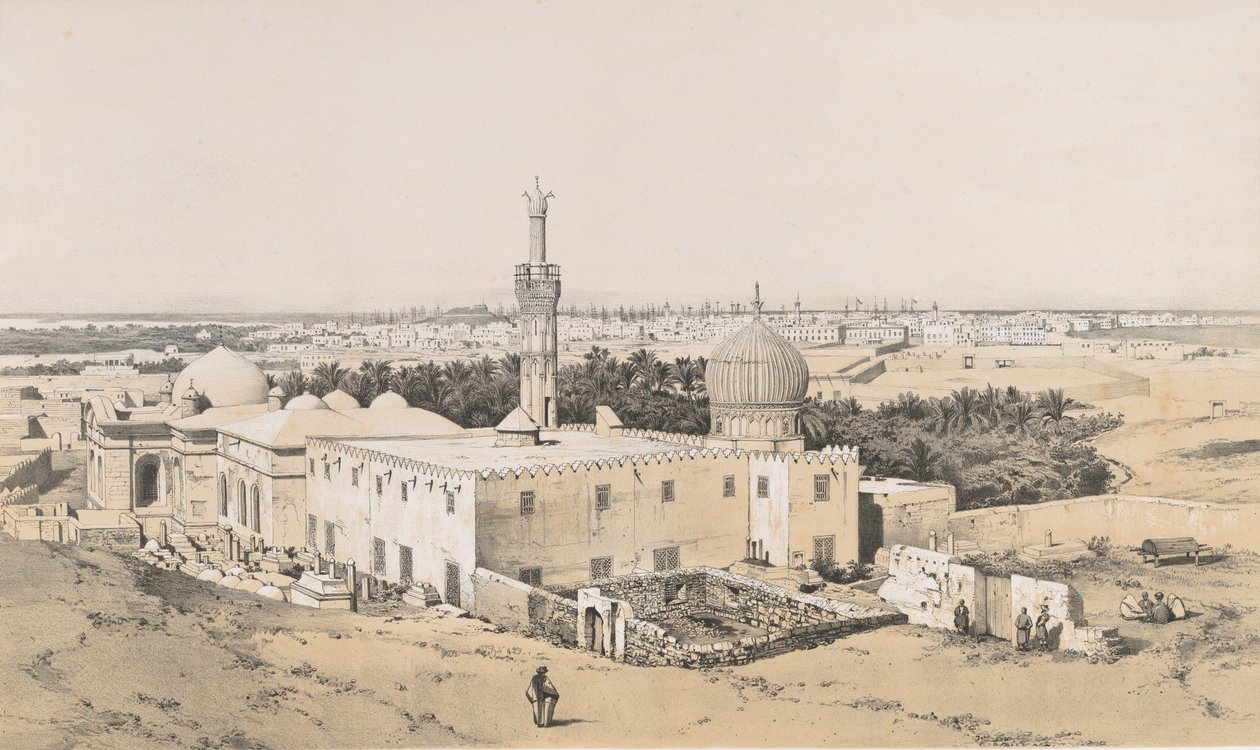 98. Nabedemian Mosque, Alexandria, 1843., 1843 af Joseph Philibert Girault De Prangey