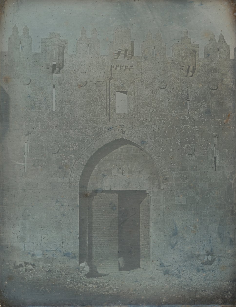 Damaskus-porten, Jerusalem, 1842-44. af Joseph Philibert Girault De Prangey