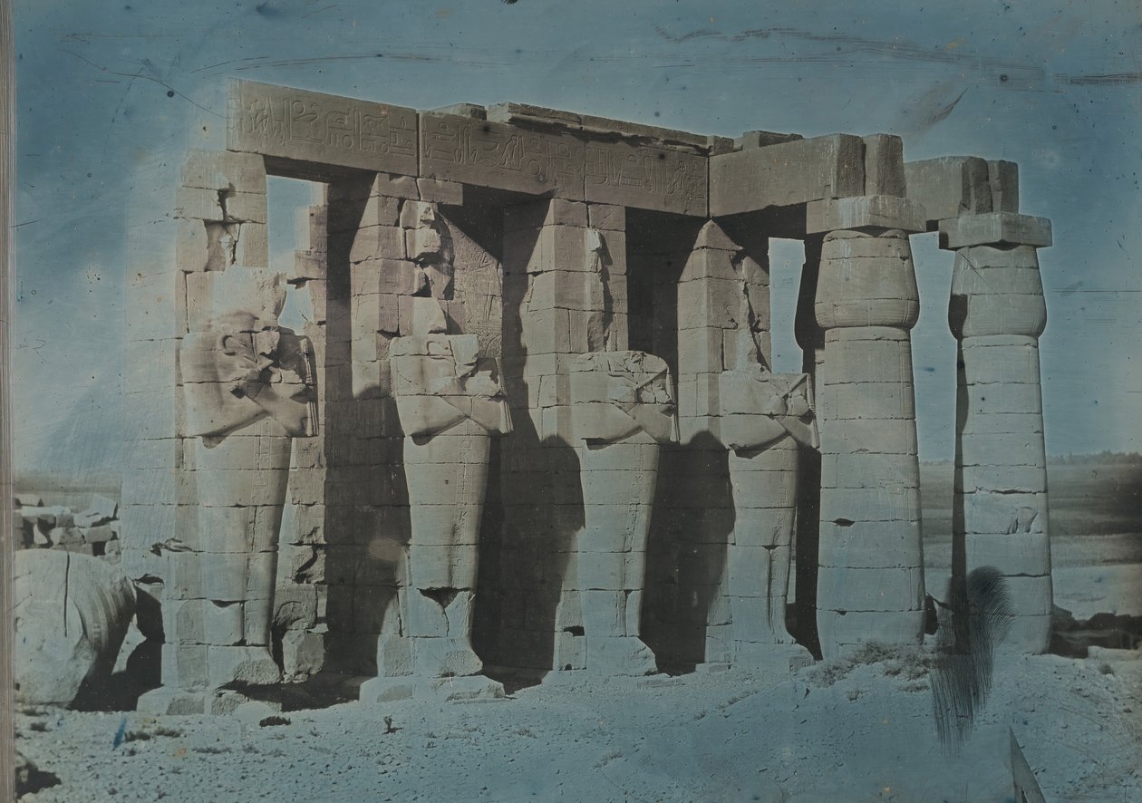 Ramesseum, Theben, 1844. af Joseph Philibert Girault De Prangey