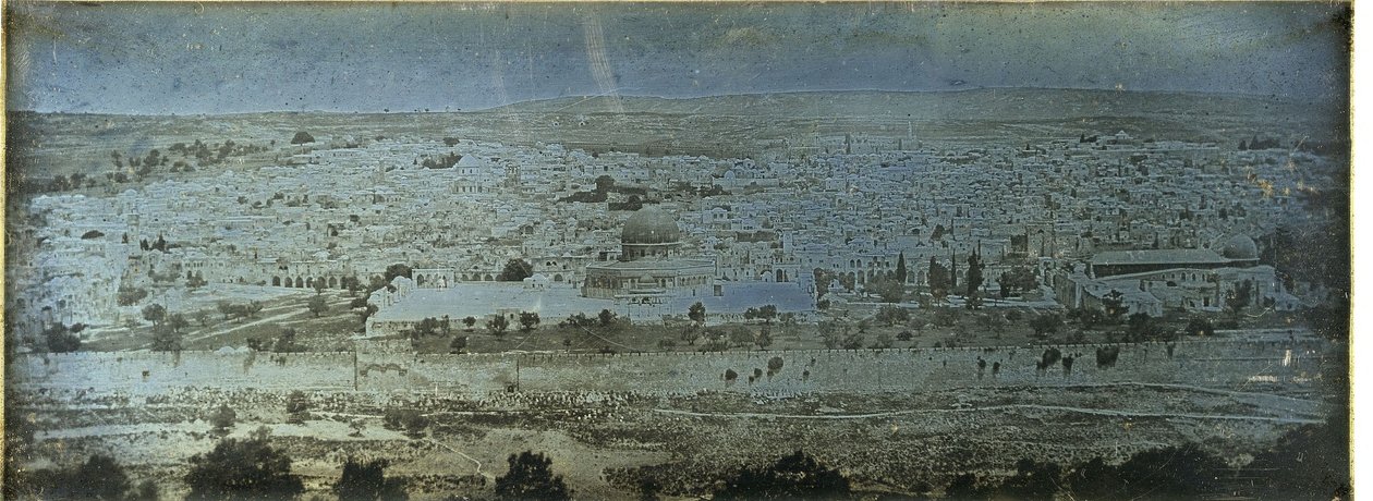 Jerusalem: panoramaudsigt fra Oliebjerget af Joseph Philibert Girault De Prangey