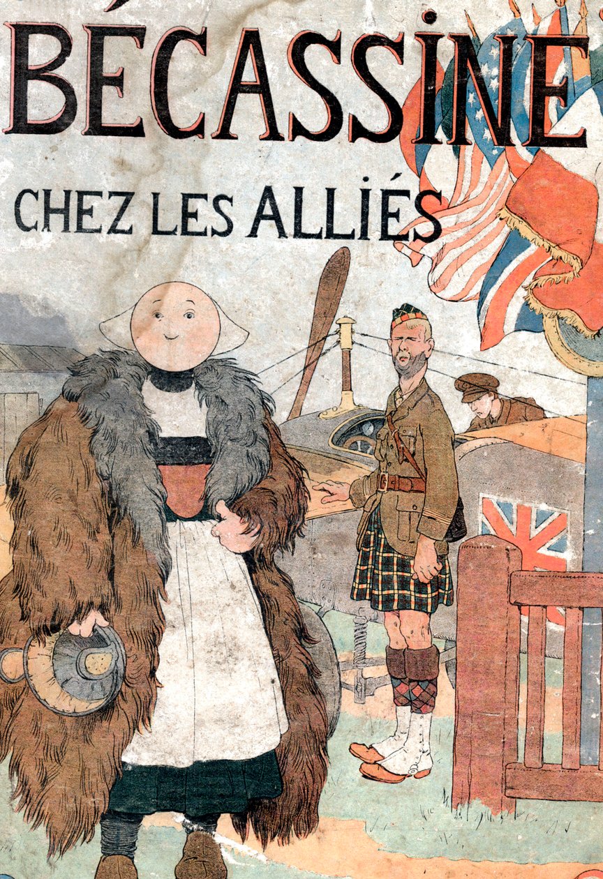 Forsiden af bogen "Becassine chez les allies" af Joseph Porphyre Pinchon