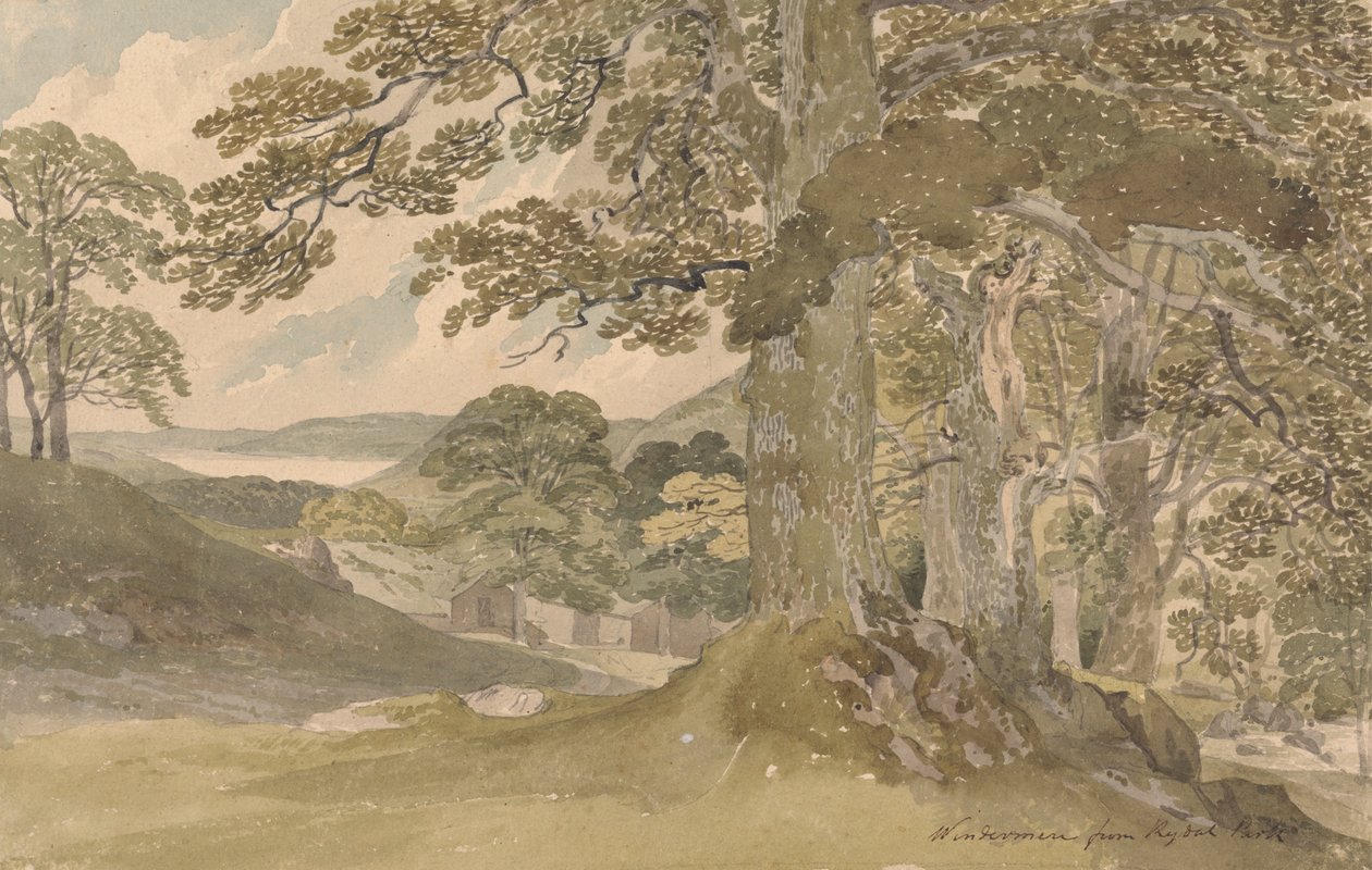 Windermere fra Rydal Park af Joseph Powell