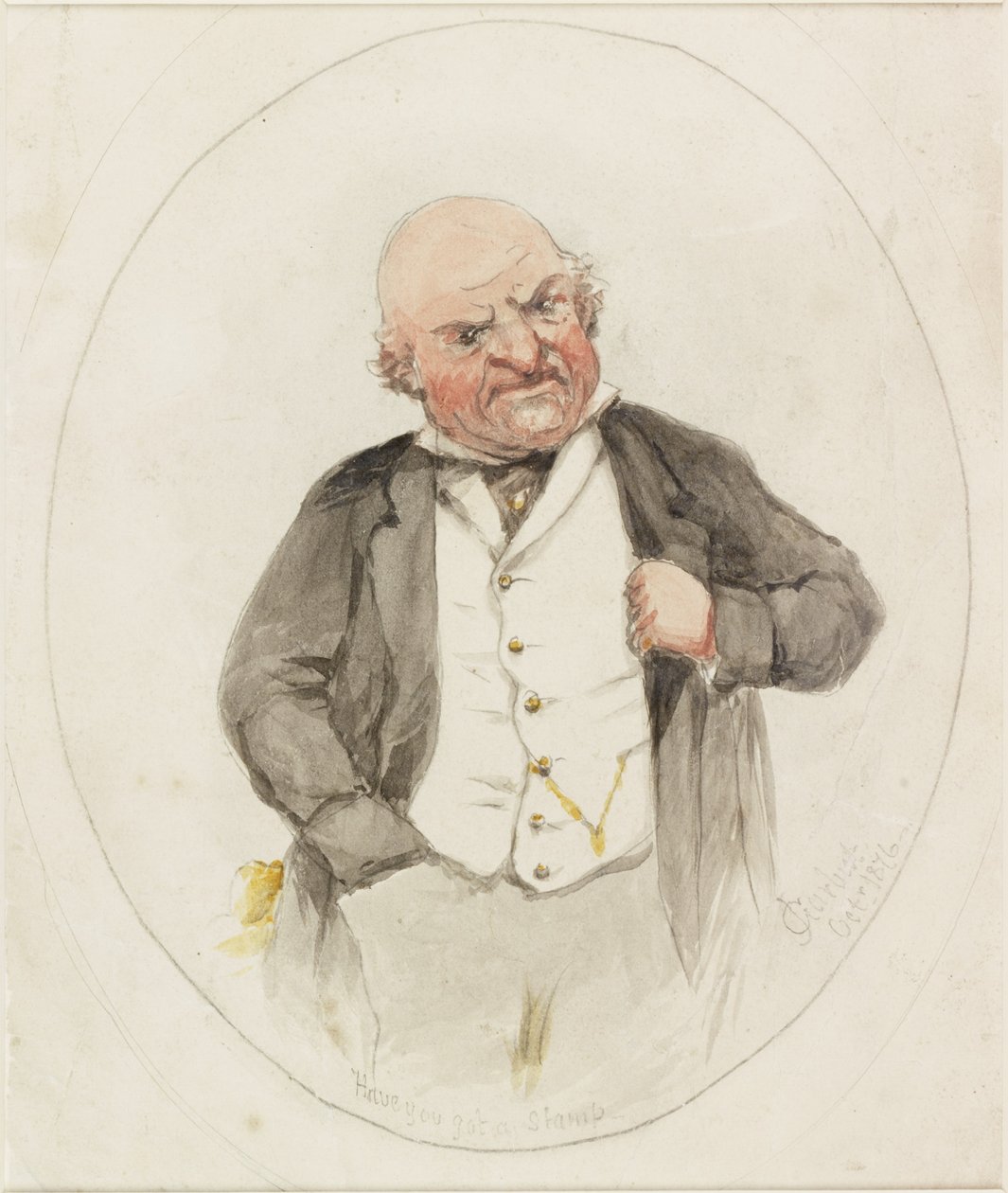 Har du et frimærke (akvarel og blyant på papir) af Joseph 