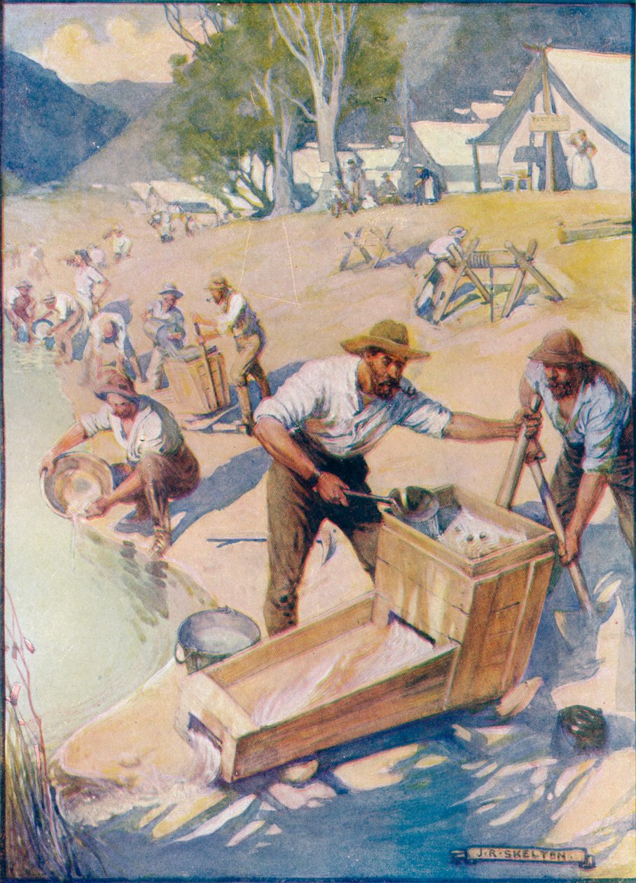 Hele dagen lang blev lyden af plukket og vuggens rumlen hørt, c1908, c1920. af Joseph Ratcliffe Skelton