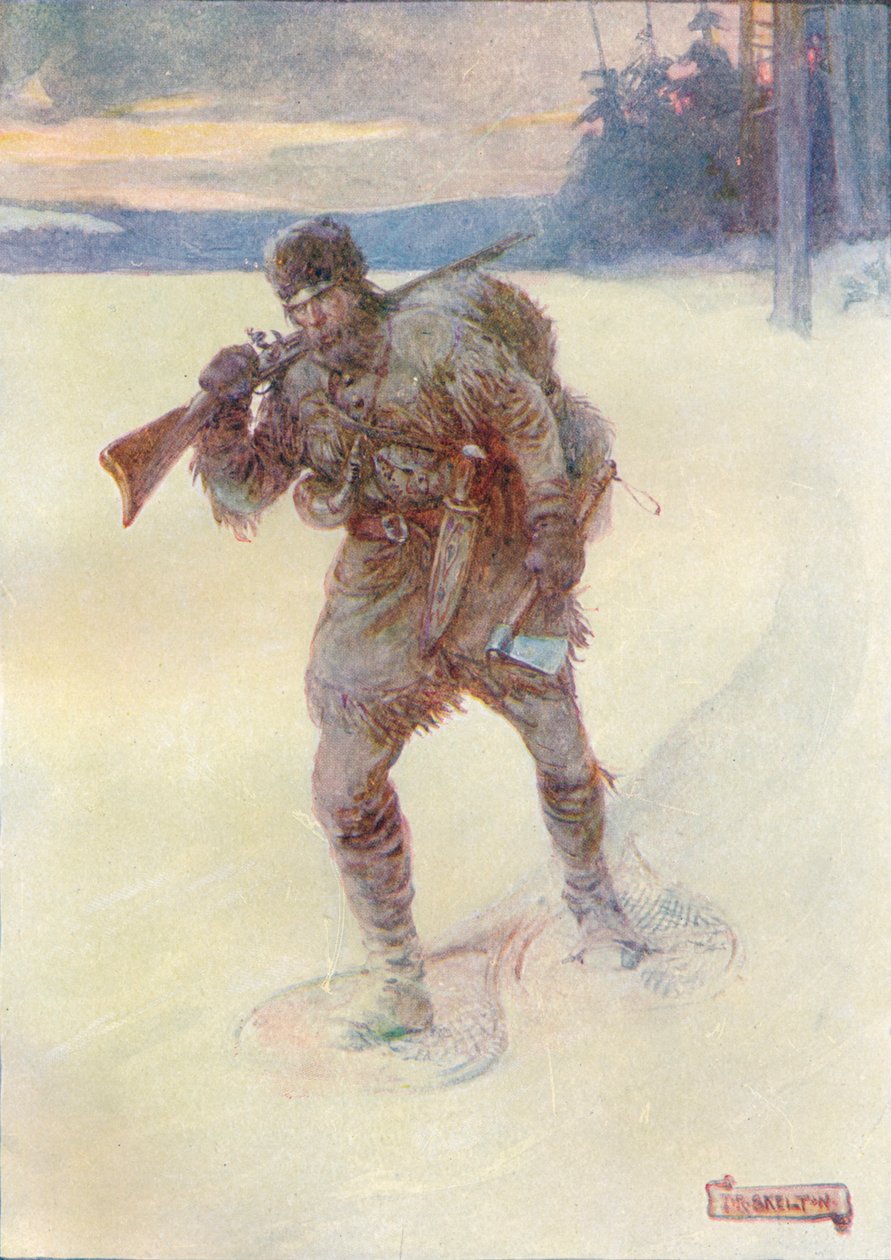 Alene Across The Trackless Snow, c1908, c1920 af Joseph Ratcliffe Skelton