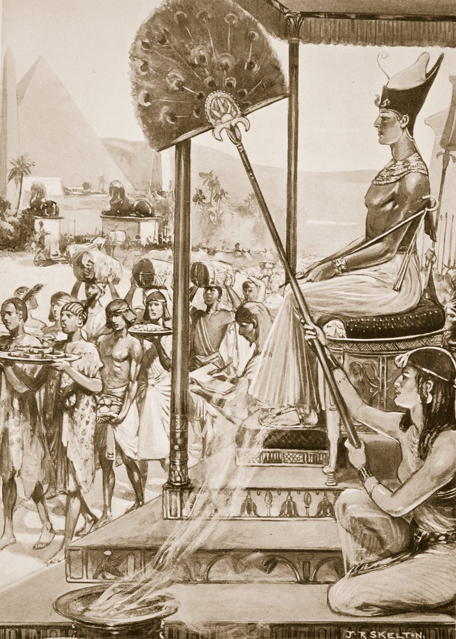 Bringing Tribute to Ramses II (19. dynasti), illustration fra 
