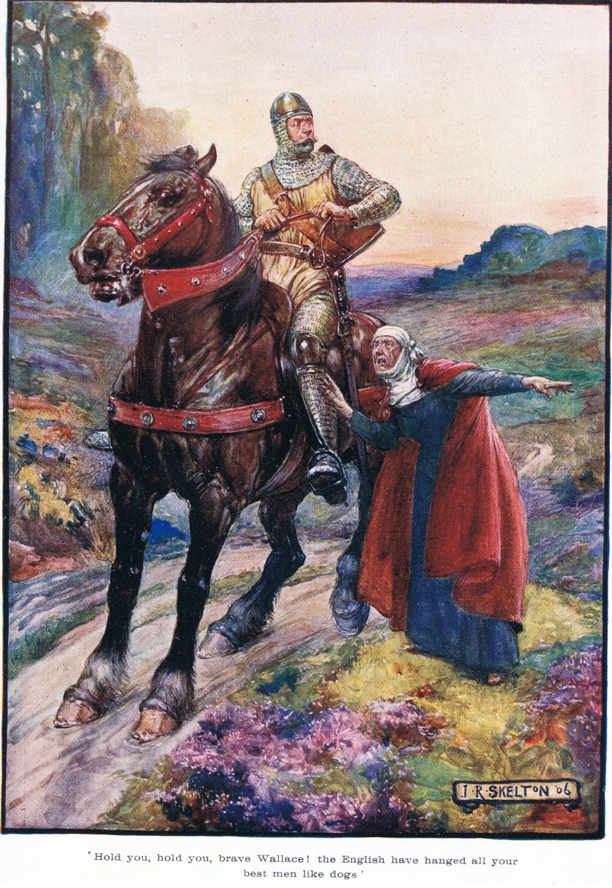 Hold dig, hold dig, modige Wallace! Englænderne har hængt alle dine bedste mænd som hunde, 1910 af Joseph Ratcliffe Skelton