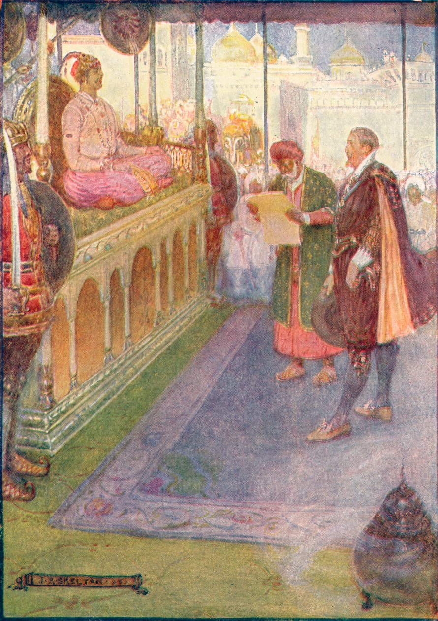 Sir Thomas stod foran mogulen, c1908, c1920. af Joseph Ratcliffe Skelton