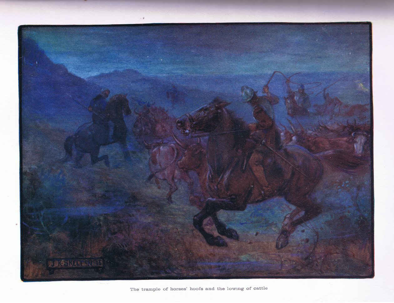 Trampet af hestes hove og sænkningen af kvæget, 1910 af Joseph Ratcliffe Skelton