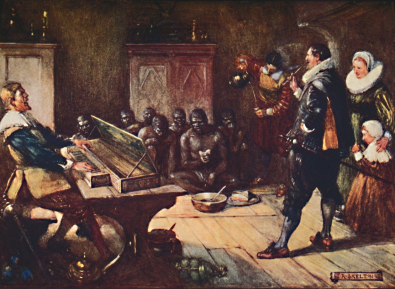 Van Riebeck Entertains the Hottentots, 1909 af Joseph Ratcliffe Skelton