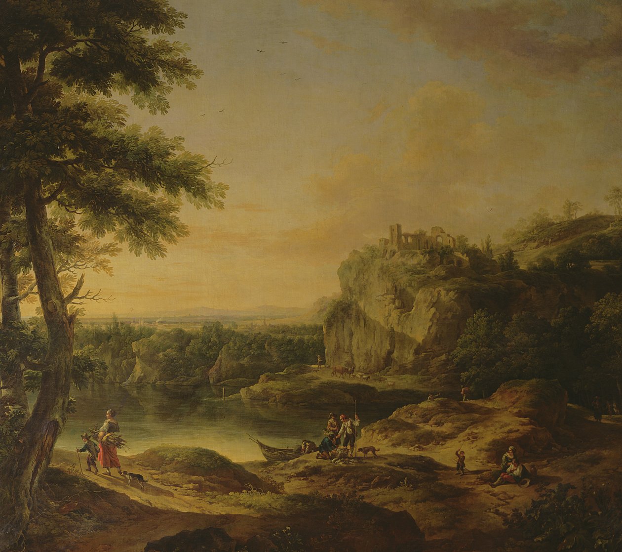 Landskabsscene, af Joseph Rosa or Roos