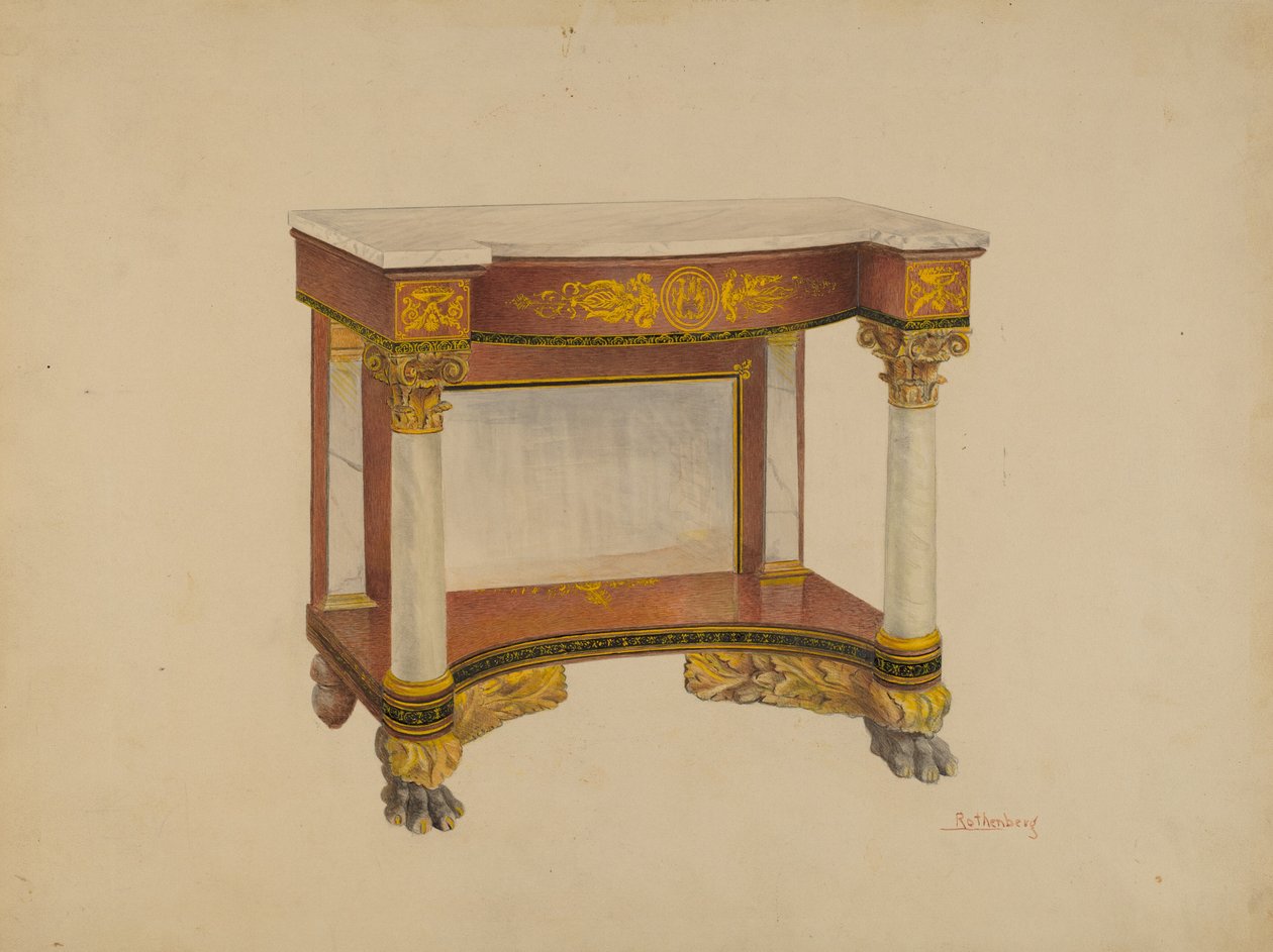 Konsolbord, 1936. af Joseph Rothenberg