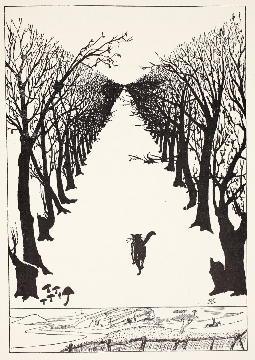 The Cat that Walked by Himself, illustration fra 