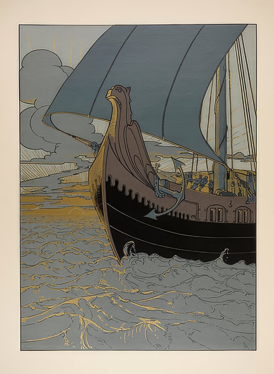 Illustration. Nibelungen. 1898-1901 af Joseph Sattler