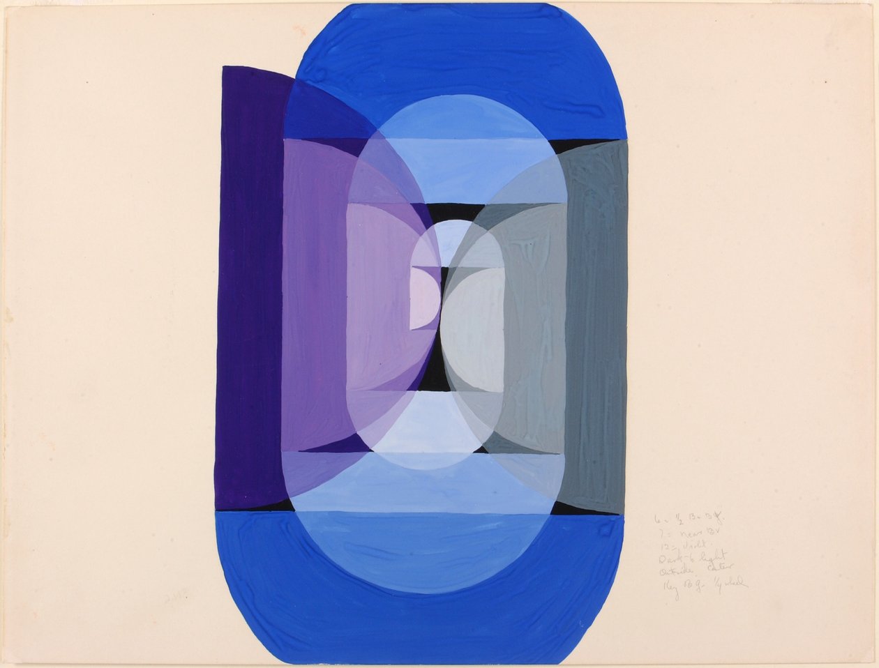 Blue Gray Violet Wheel (fra serien The Mathematical Basis of the Arts) af Joseph Schillinger