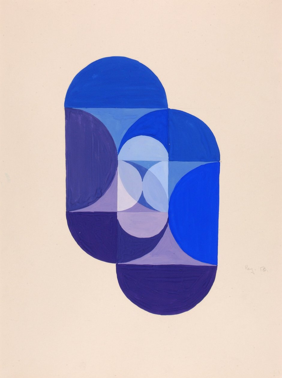 Key Blue (fra serien Kunstens matematiske grundlag) af Joseph Schillinger