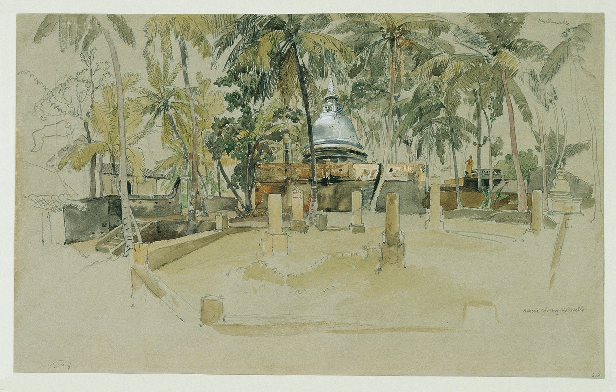 Buddhisttempel i Ceylon (Sri Lanka) af Joseph Selleny
