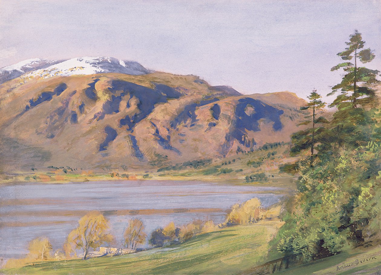 Coniston (wc på papir) af Joseph Severn