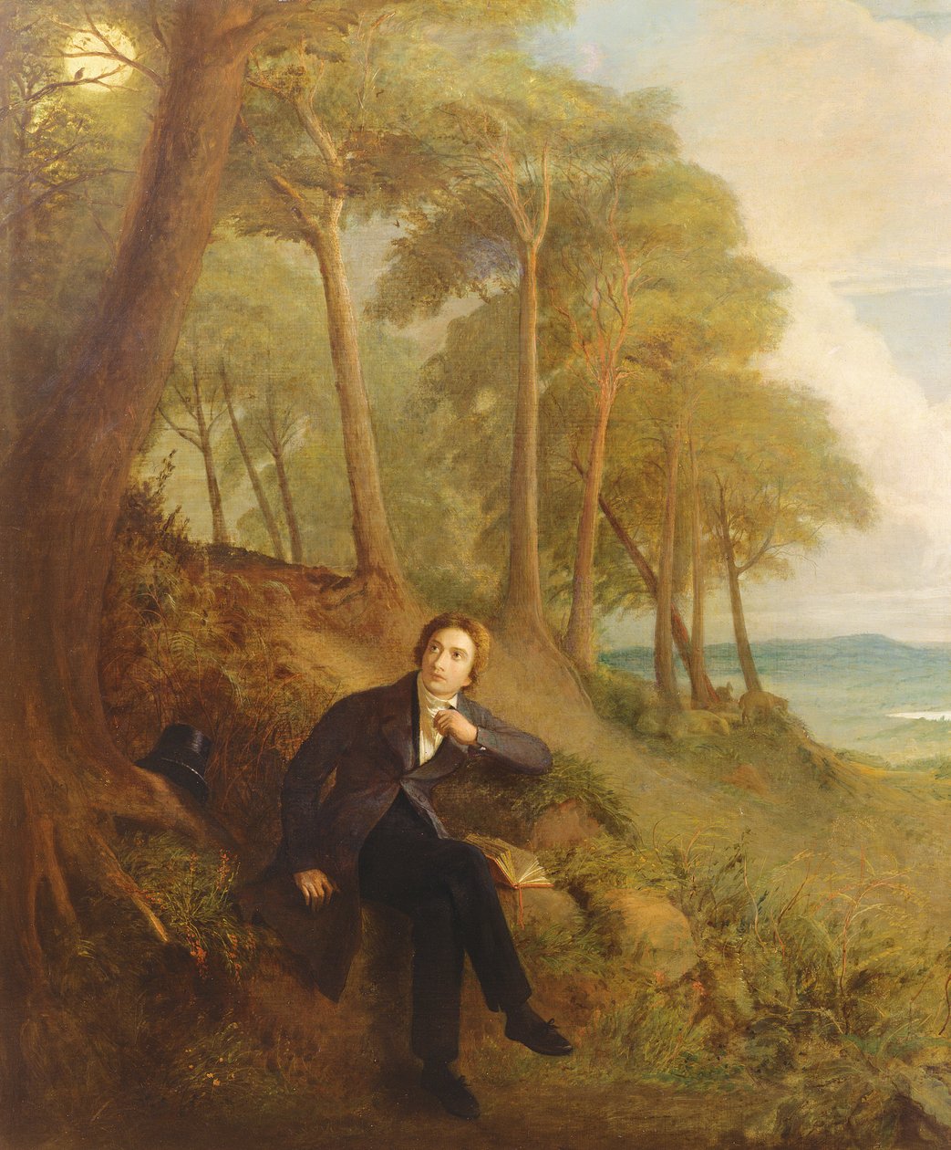 Keats lytter til nattergalen på Hampstead Heath, 1845 (se også 145175) af Joseph Severn