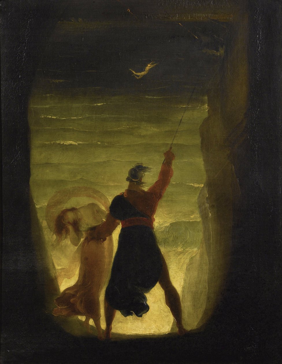 Stormen. Prospero og Ariel par Severn, Joseph af Joseph Severn