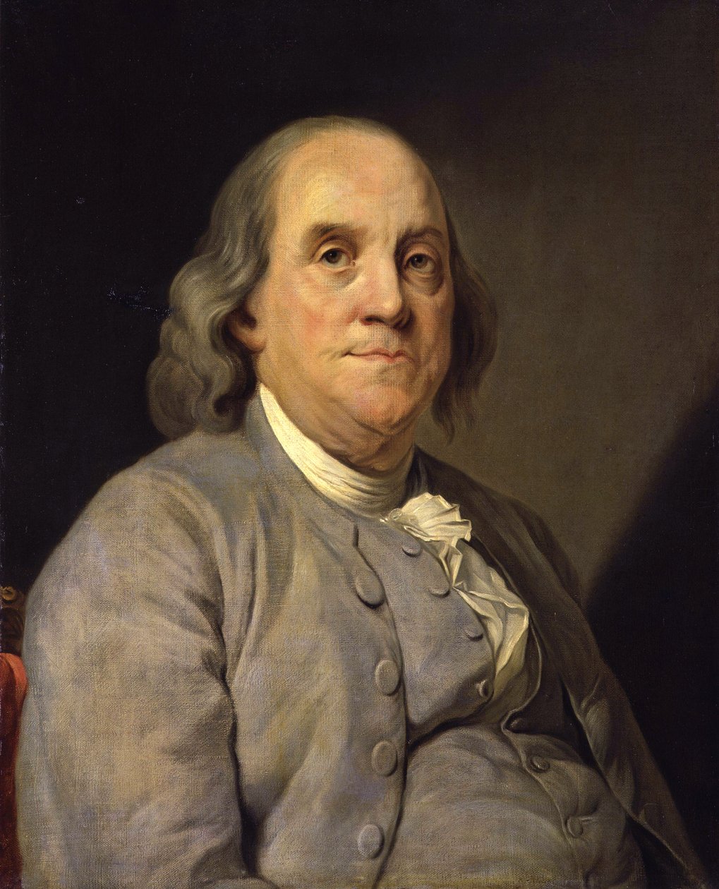 Portræt af Benjamin Franklin af Joseph Siffred (after) Duplessis