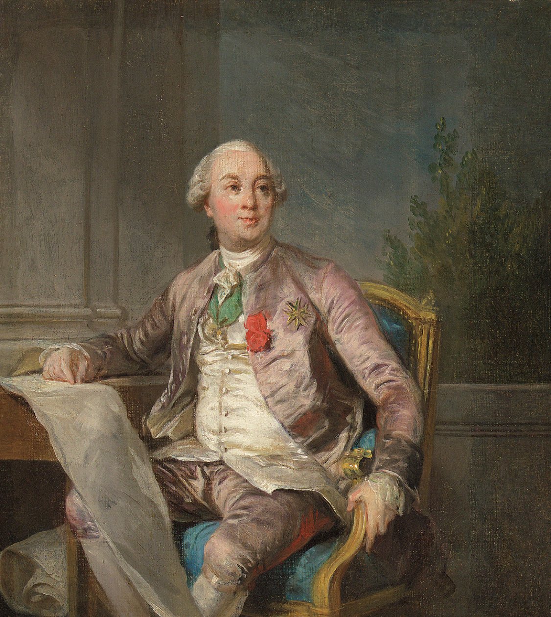 Et portrætstudie af Charles-Claude de Flahaut de la Billarderie, Comte d