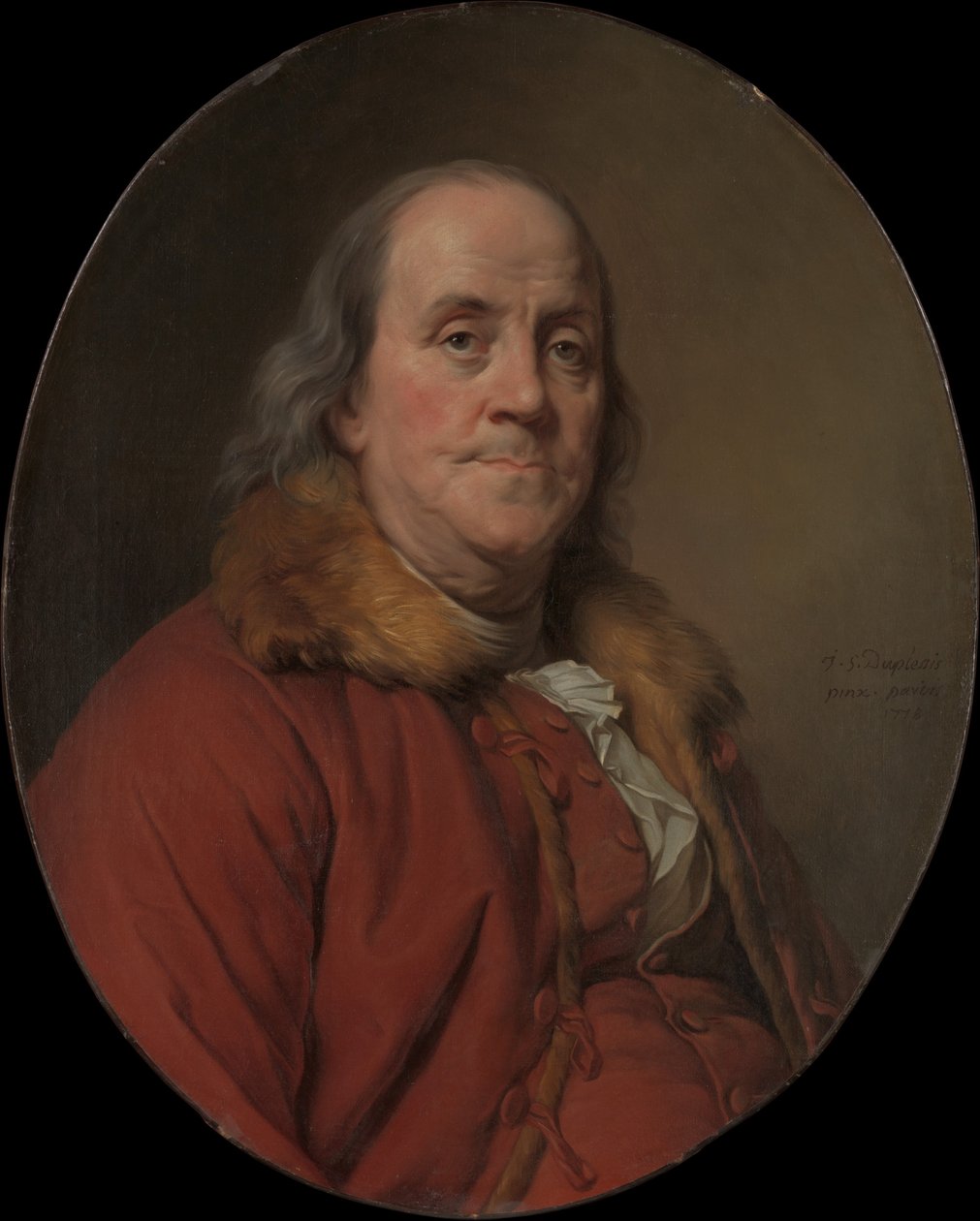 Benjamin Franklin af Joseph Siffred Duplessis