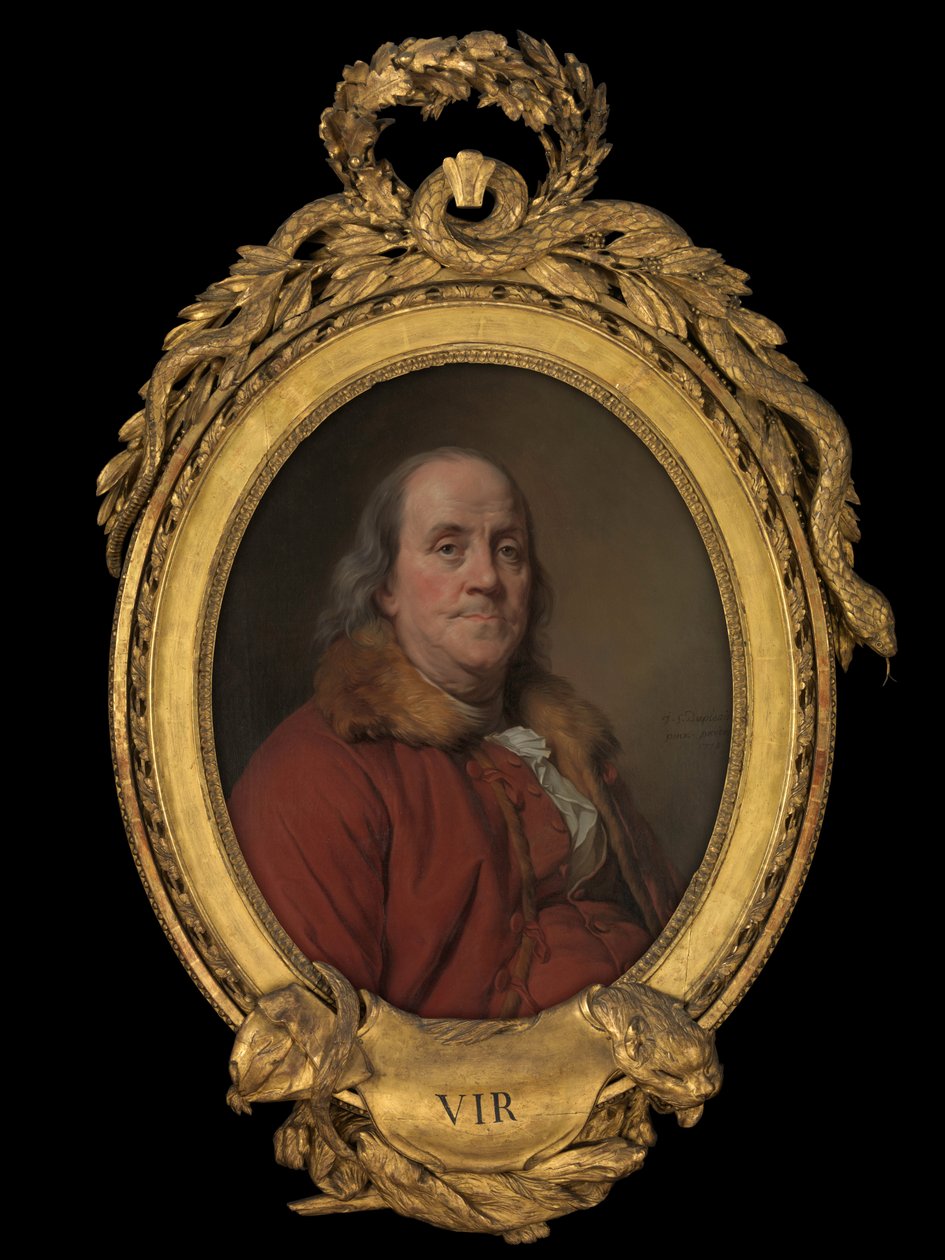 Benjamin Franklin af Joseph Siffred Duplessis