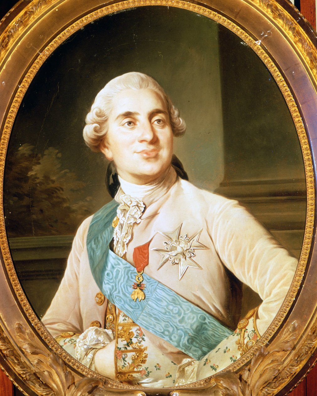 Portræt af Ludvig XVI af Duplessis. Condé Chantilly Museum. af Joseph Siffred Duplessis