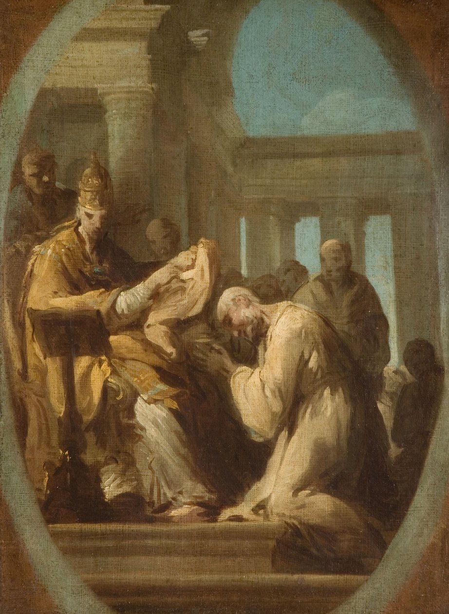 Uidentificeret pavelig ceremoni, 1744-48. af Joseph Siffred Duplessis